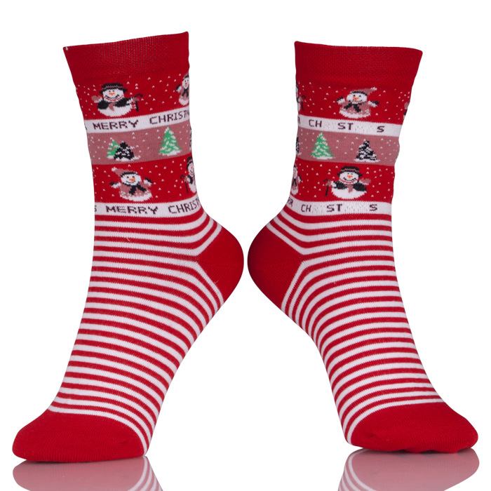 Red And White Stripes Light Up Christmas Socks