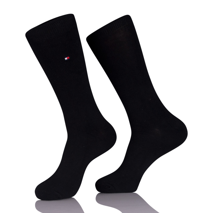 Double Knitting Business Black Socks Men