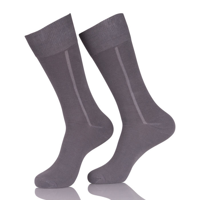 Knee High Grey Dress Nylon Man Sock
