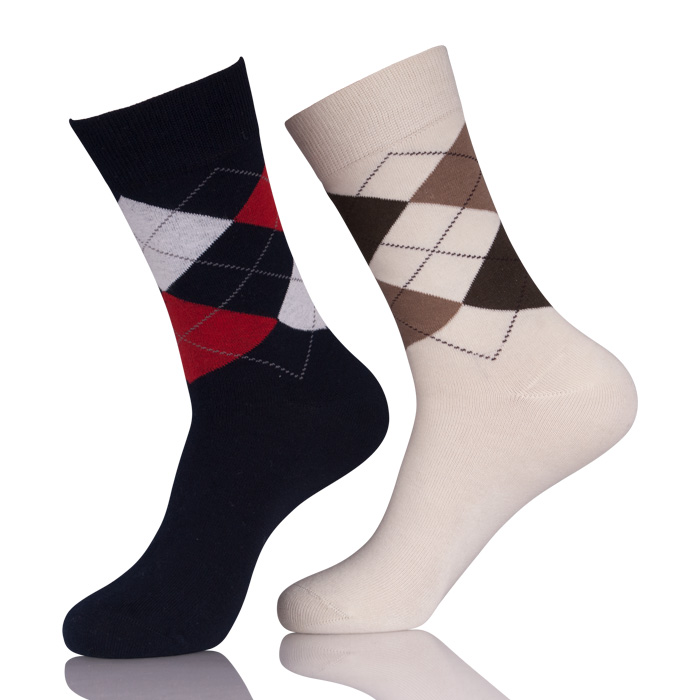  Promotion Diamond Colored Men Dress Socks