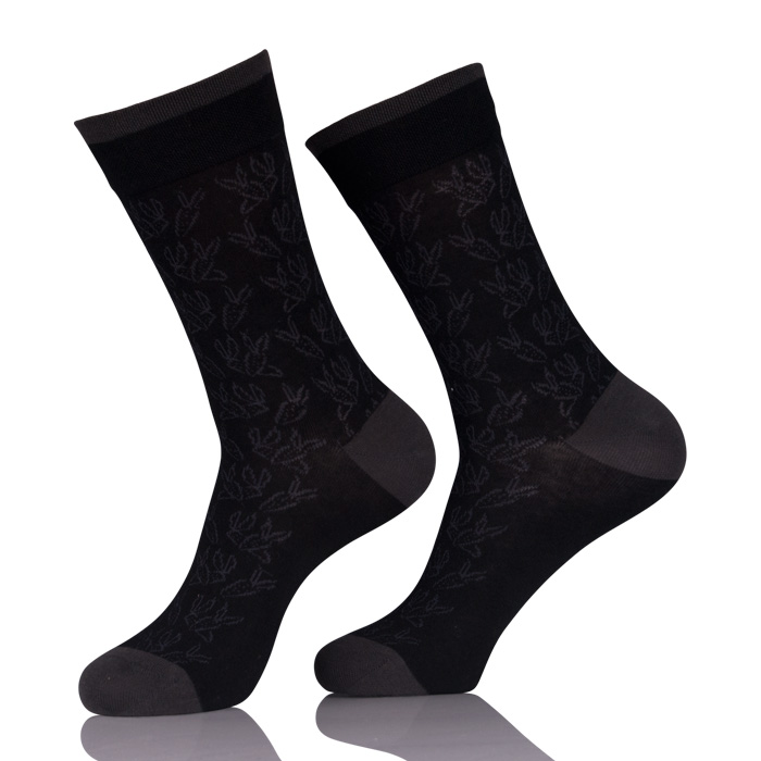 Men Combed Cotton Black Tube Socks