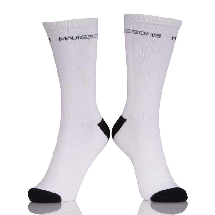 White Sock Black Toe Private Label Socks
