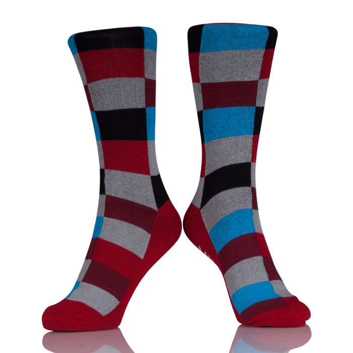 Square Patterned Mens Colorful Socks