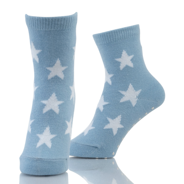 Blue Girl's Tube Knee Star Socks