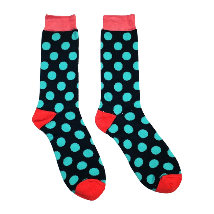 Crew Polka Dot Men Happy Custom Socks