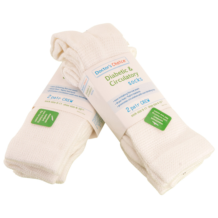 Loose Top White Diabetic Health Care Sock