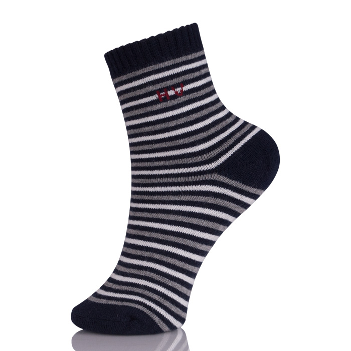 School Girl Uniform Black White Stripes Socks