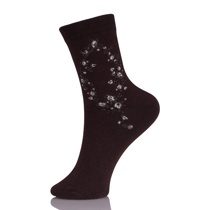 Fashion Quality Wholesale Cotton Women Socks Black