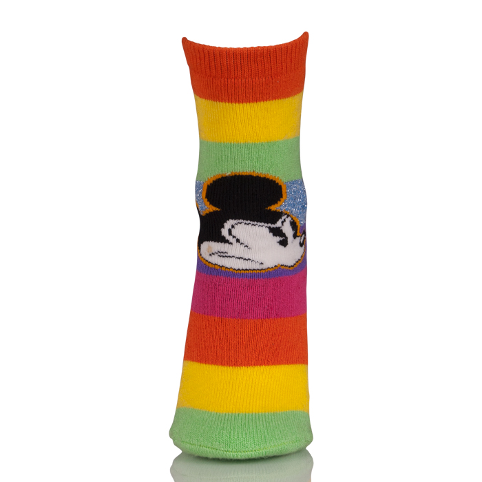  Non Slip Neon Micky Cartoon Socks