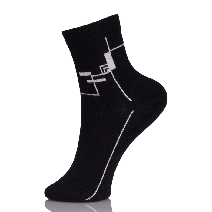 Cheap Black Line Women Fancy Socks
