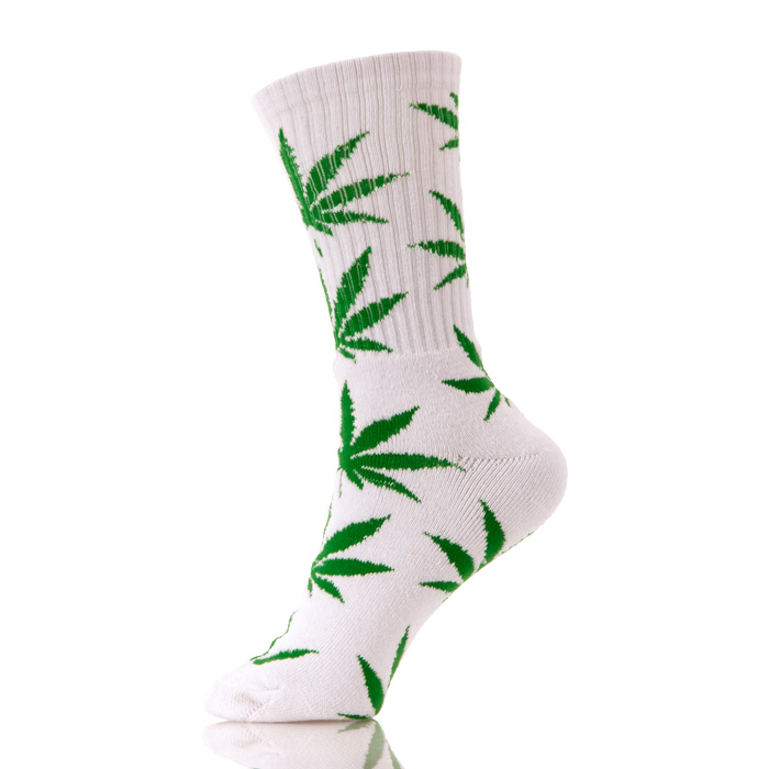 Loom Knitting Handmade Marijuana Leaf Socks