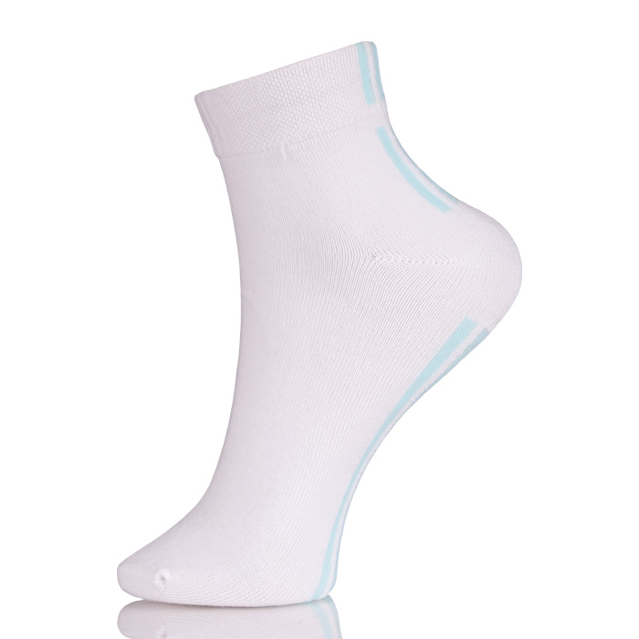 Colored Knitted Short Men White Socks