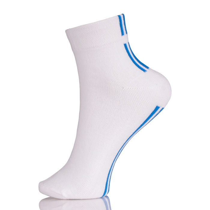 Jacquard Fashion Running Plain White Socks