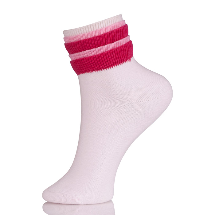Special Design Ribtop Solid Ankle Socks 