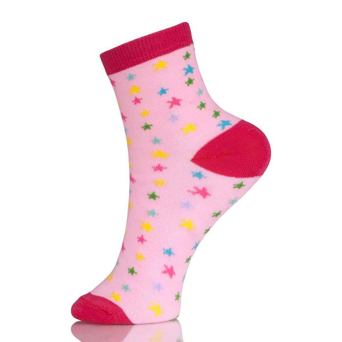 Polyester Knitted Teen Girls Cheap Colorful Socks