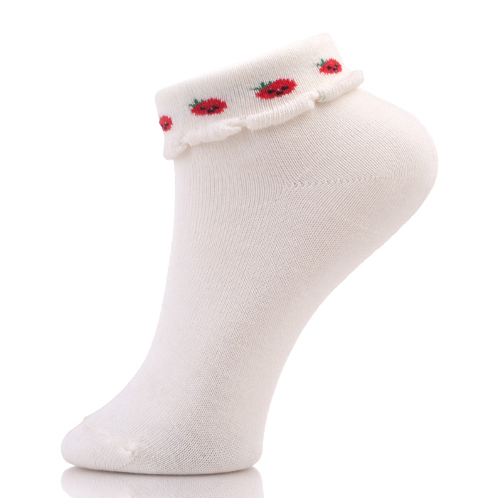Hot Selling Lady White Ankle Socks