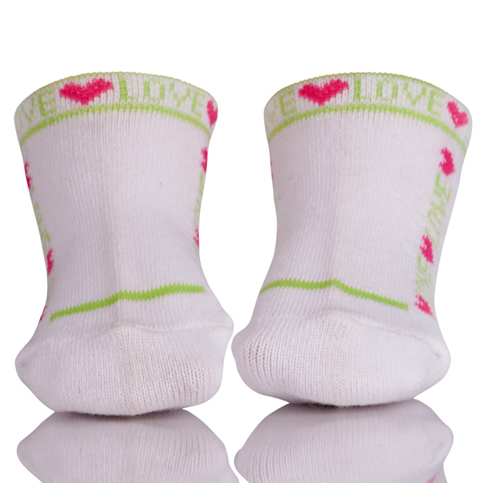 Heat White And Green Baby Socks Gift