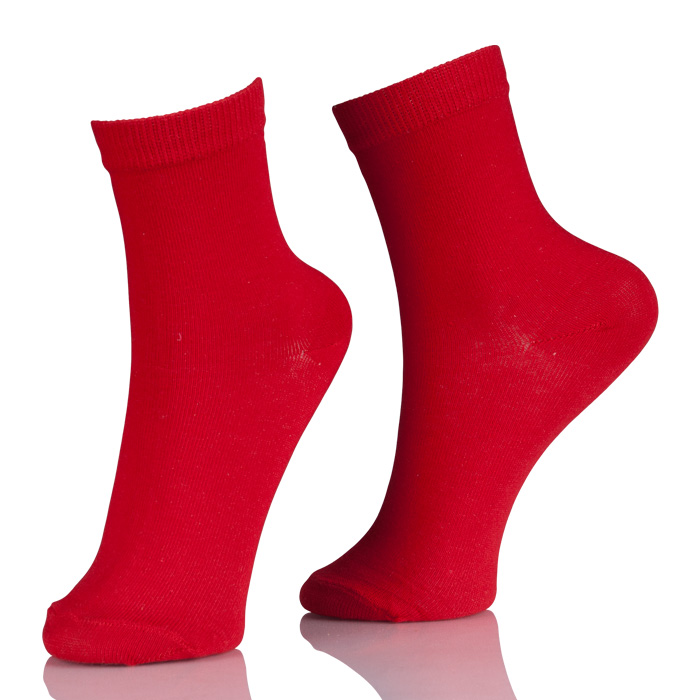  Kids School Cotton Red Tube Sock