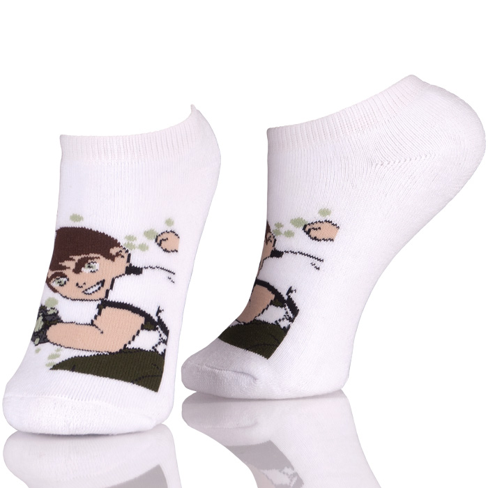 Bulk Cute Cotton White Kids No Show Socks