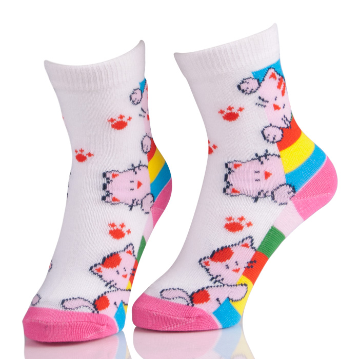 Polyester Cartoon Teen Girls Socks