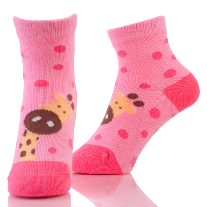 Pink Cartoon Animal Baby Socks
