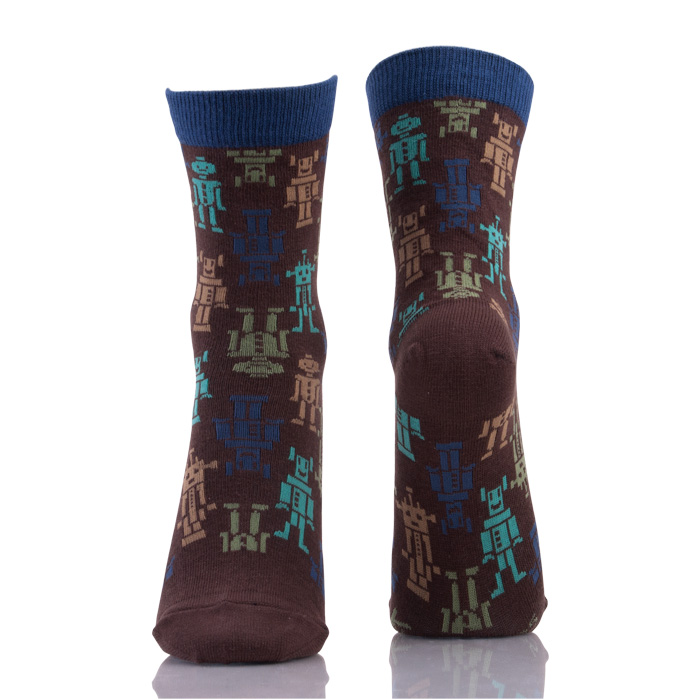 Robot Jacquard Custom Baby Socks