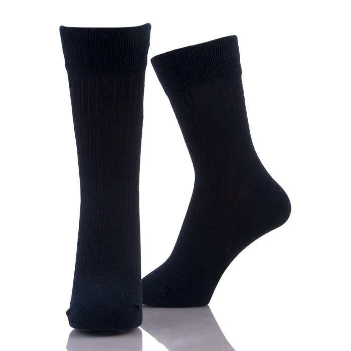 Custom Logo Black Crew School Socks