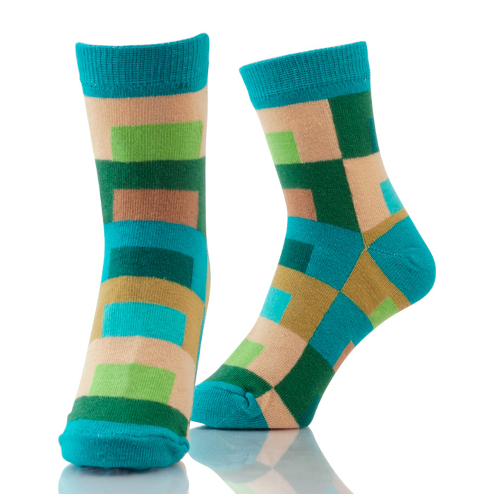 Personal Boys Fashion Blocks Colorful Socks