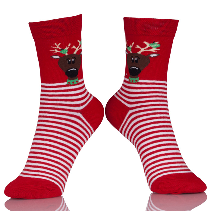 Festival Dress Red Christmas Socks